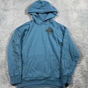 Gymshark Lifting Graphic Hoodie Teal Blue Self Improvement Oversized Size XS